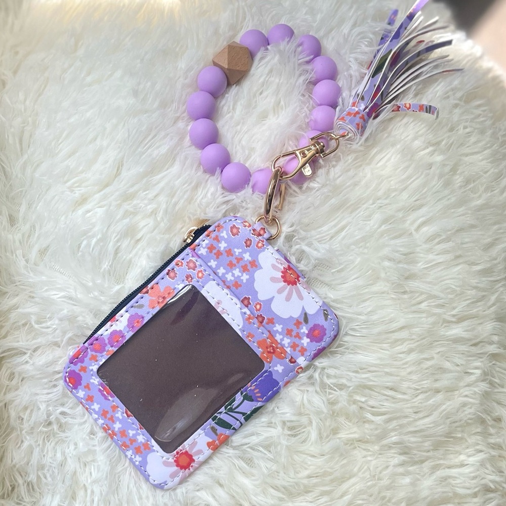 Lavender floral card holder